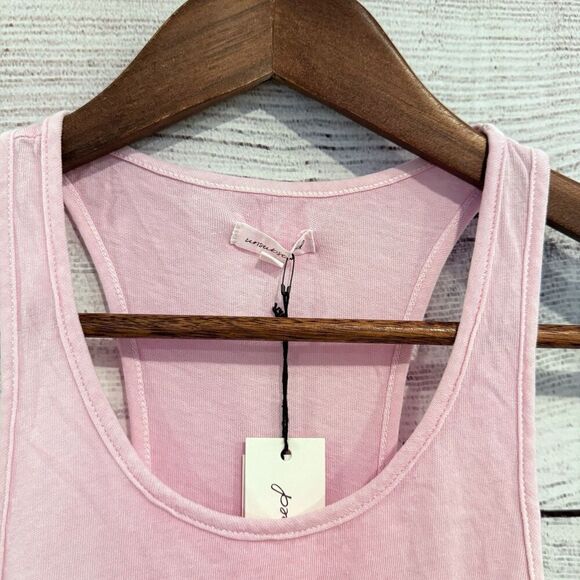 Unsubscribed Pink Raceback Tank Top Sleeveless Jersey Basic Casual Gym Sports - Picture 4 of 6